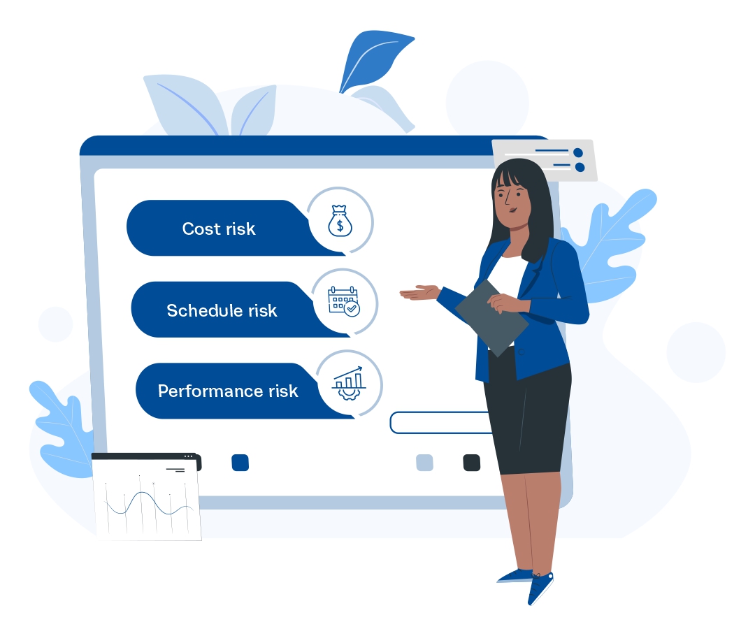 illustration on three common project risks