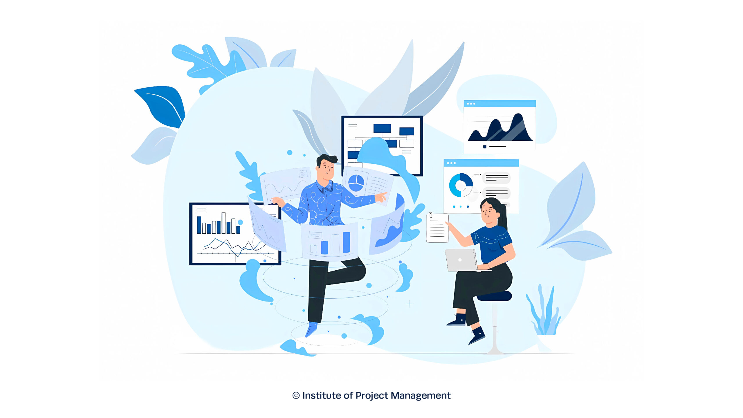 AI in Project Management Workflows Illustration